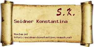 Seidner Konstantina névjegykártya